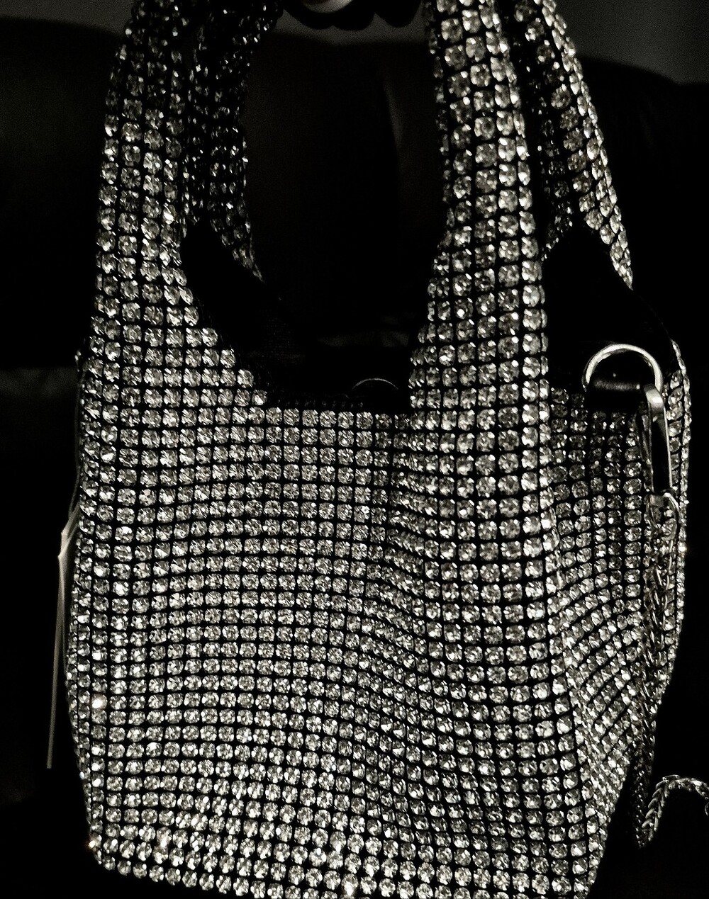 Madison West Silver Crystal Mini Tote
